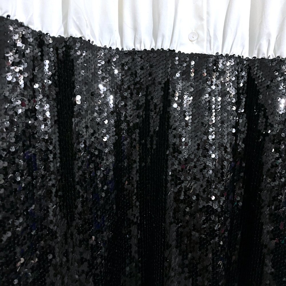 Anthropologie Mare Mare Button-Down Sequin Twofer Mini Dress NWT - Picture 9 of 13